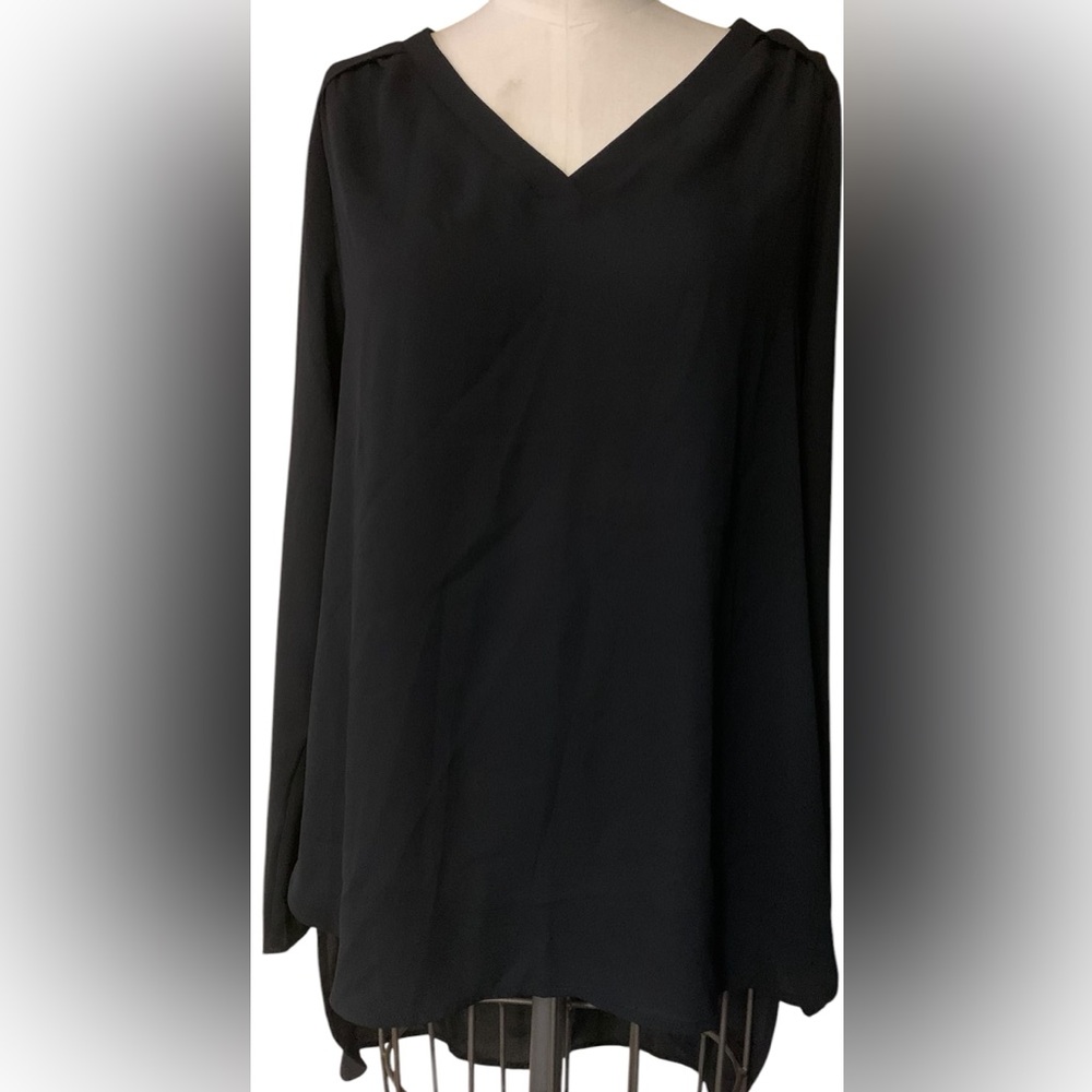 The Limited Women’s Small Black Loose V Neck Long Sleeve Blouse